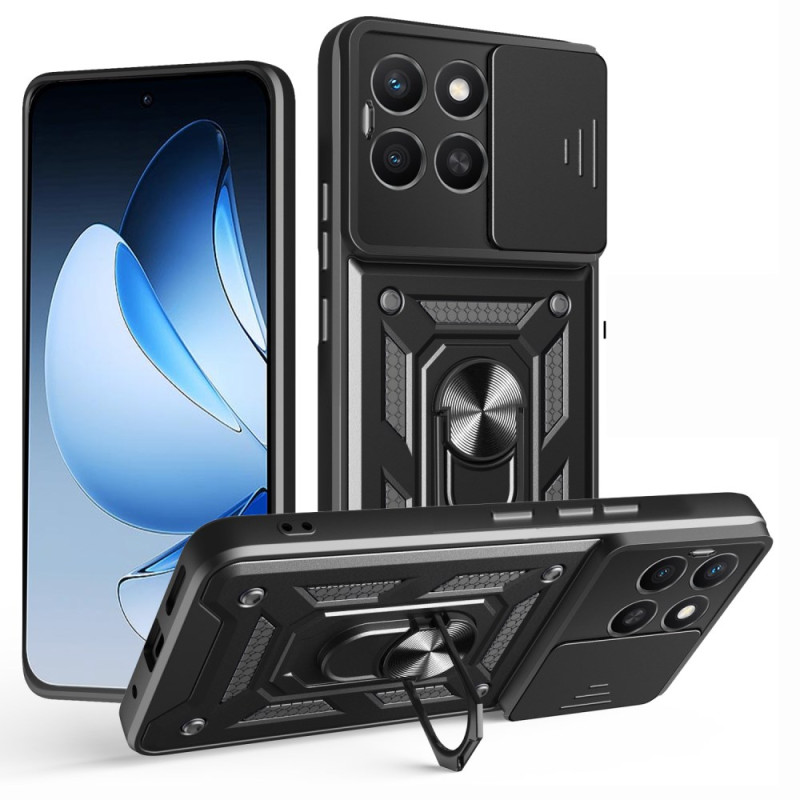 Coque Honor X8c Anneau-Support et Fenêtre Coulissante pour Caméra