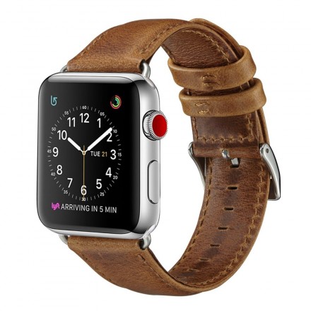 Bracelet Apple Watch 40/38 mm Véritable Cuir Style Vintage - Ma Coque