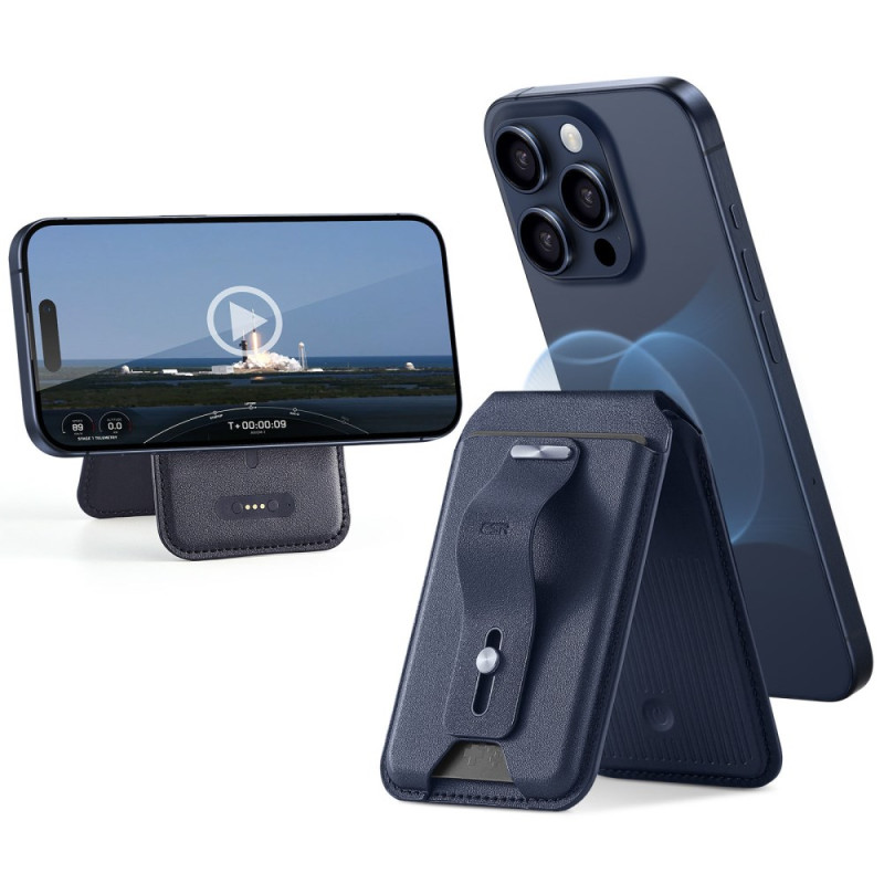 Portefeuille Magnétique ESR avec Support et Sangle compatible avec Apple Find My