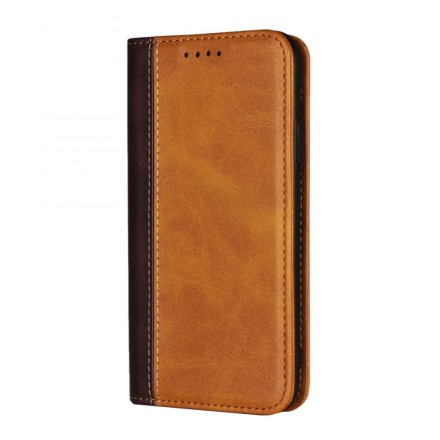 Flip Cover iPhone XS Bicolore Effet Cuir Flip Cover iPhone XS Bicolore Effet Cuir