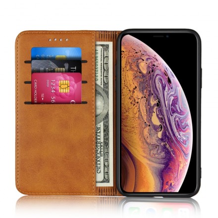 Flip Cover iPhone XS Bicolore Effet Cuir Flip Cover iPhone XS Bicolore Effet Cuir