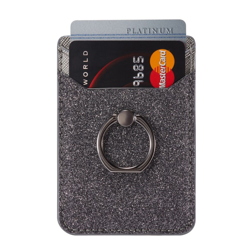 Porte-Cartes avec Anneau-Support Texture Sablée MUXMA