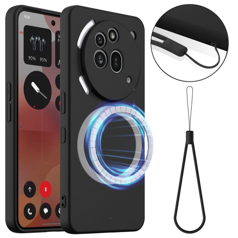 Coque Nothing Phone (3a) Pro Compatible MagSafe Silicone à Lanière