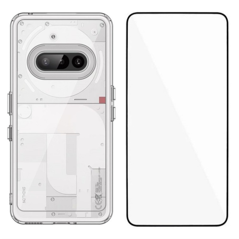 Coque Nothing Phone (3a) Transparente avec Protection Écran en Verre Trempé