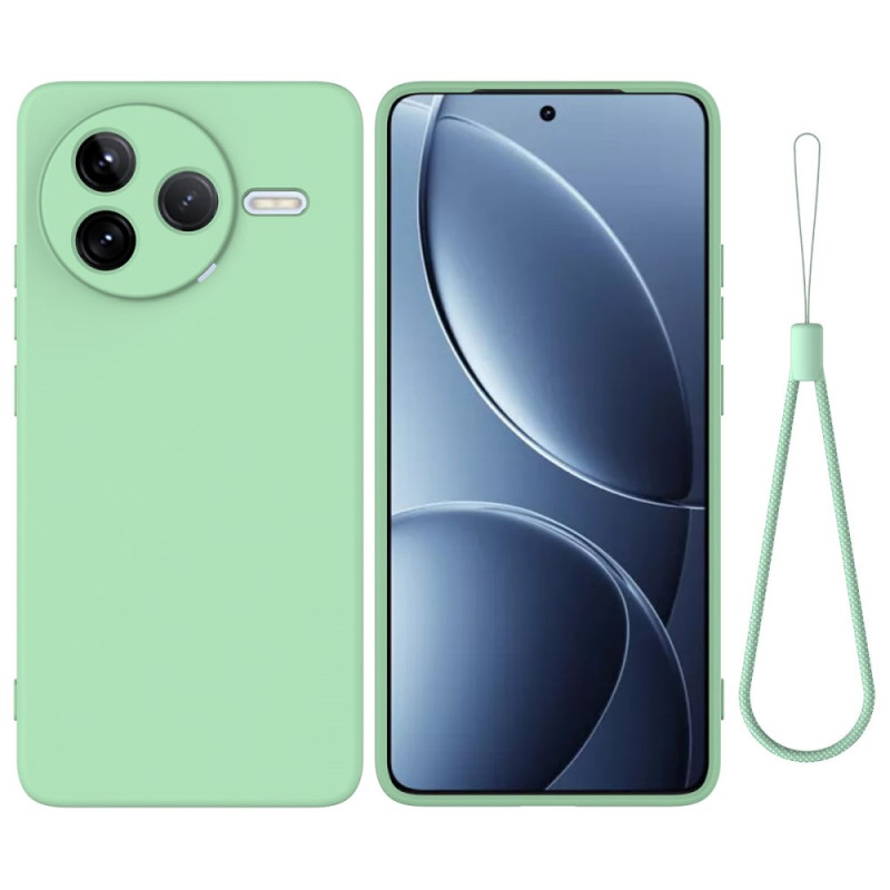 Coque Poco F7 Pro 5G Silicone LIquide à Lanière