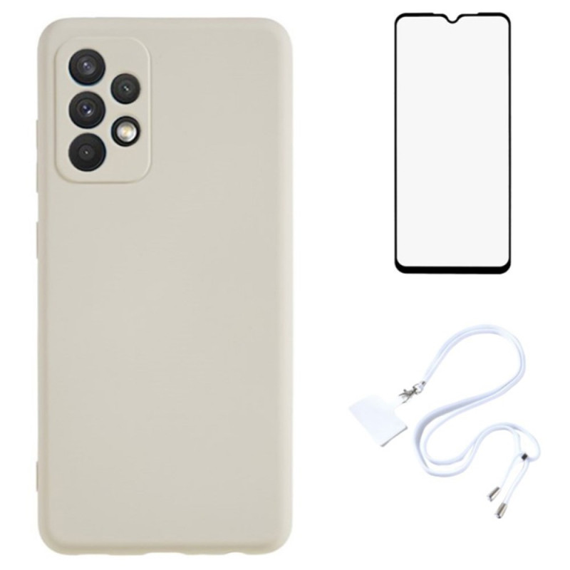 Coque Samsung Galaxy A32 5G / M32 5G avec Protecteur Écran et Lanière WANLONFENG