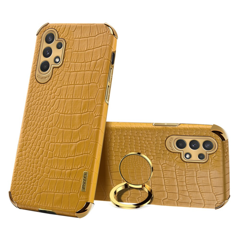 Coque Samsung Galaxy A32 5G / M32 5G Style Crocodile avec Anneau-Support