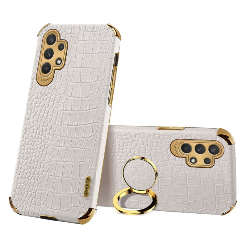 Coque Samsung Galaxy A32 5G / M32 5G Style Crocodile avec Anneau-Support