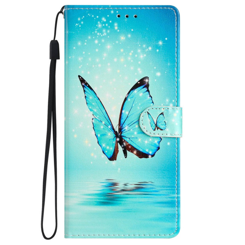 Housse Moto G45 5G / G34 5G Vol de Papillon Bleu