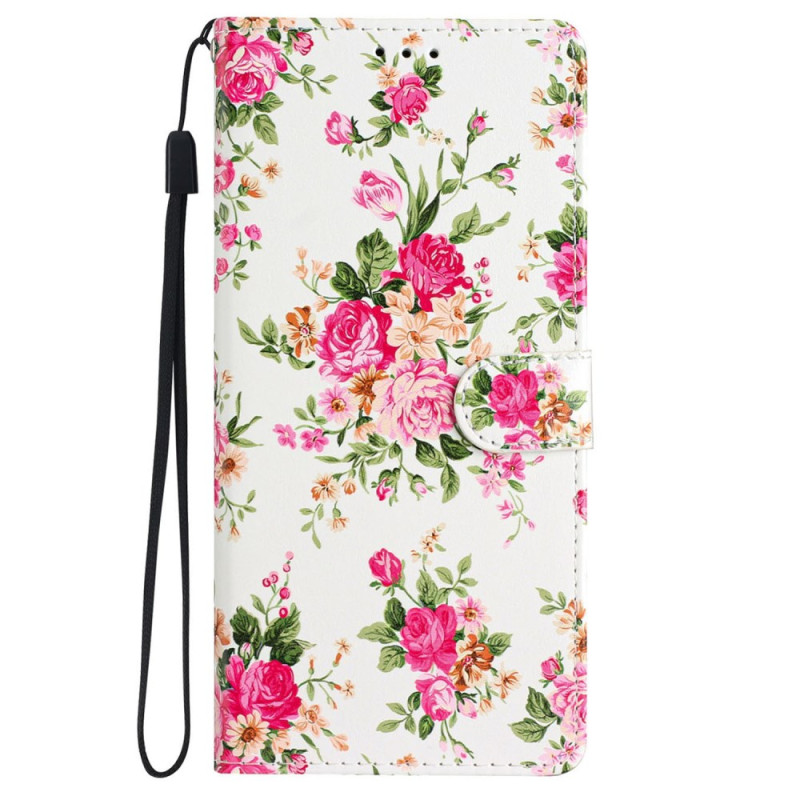 Housse Moto G45 5G / G34 5G Fleurs Rouges