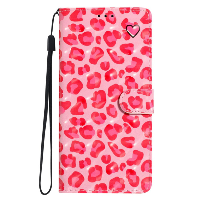 Housse Moto G45 5G / G34 5G Motif Léopard Rose