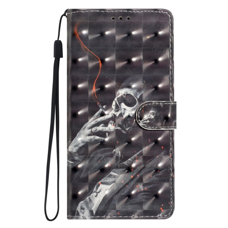 Housse Moto G45 5G / G34 5G Squelette Fumant 3D