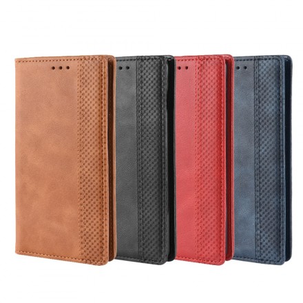 Flip Cover iSamsung Galaxy S10 Effet Cuir Vintage Stylisé Flip Cover iSamsung Galaxy S10 Effet Cuir Vintage Stylisé