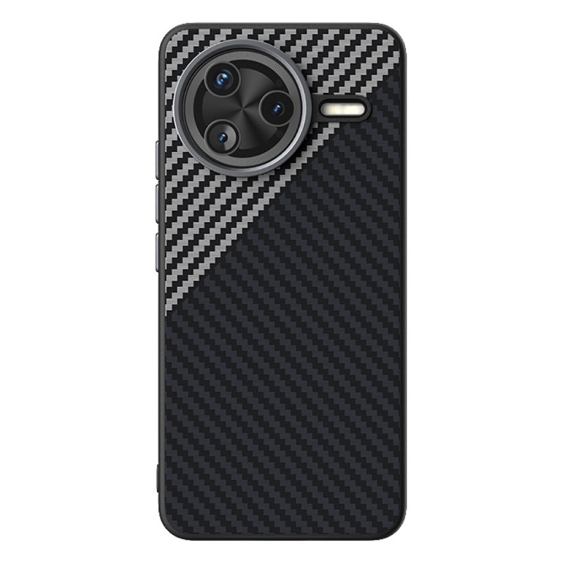 Coque Poco F7 Pro 5G Compatible MagSafe avec Texture Fibre de Carbone