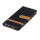 Housse Samsung Galaxy S10 Tissu et Effet Cuir à Lanière Housse Samsung Galaxy S10 Tissu et Effet Cuir à Lanière