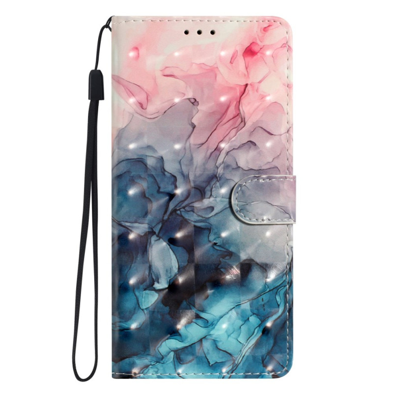 Housse Honor Magic 7 5G Marbre Rose et Bleu