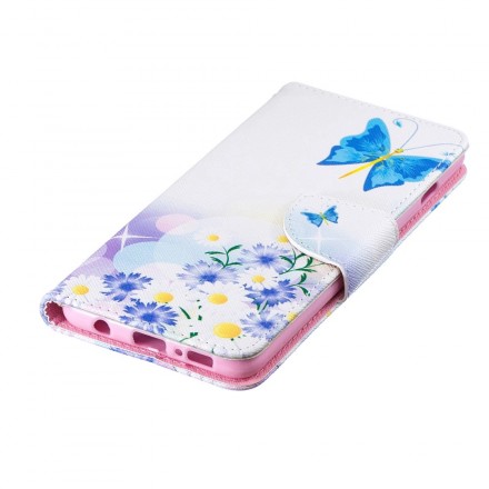 Housse Samsung Galaxy S10 Papillons et Fleurs Peints Housse Samsung Galaxy S10 Papillons et Fleurs Peints