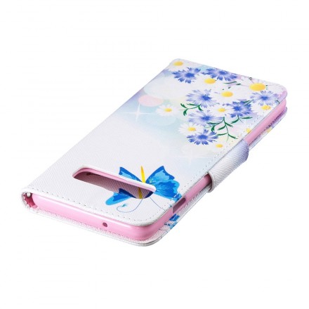 Housse Samsung Galaxy S10 Papillons et Fleurs Peints Housse Samsung Galaxy S10 Papillons et Fleurs Peints