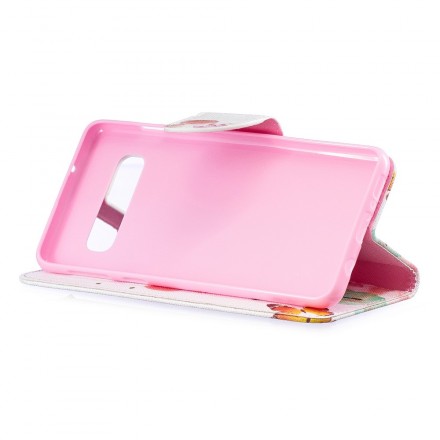 Housse Samsung Galaxy S10 Papillons et Fleurs Peints