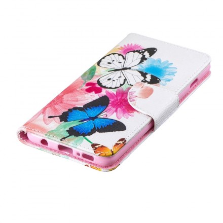 Housse Samsung Galaxy S10 Papillons et Fleurs Peints