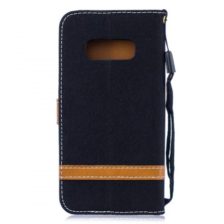 Housse Samsung Galaxy S10 Lite Tissu et Effet Cuir à Lanière Housse Samsung Galaxy S10 Lite Tissu et Effet Cuir à Lanière
