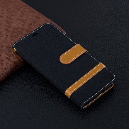 Housse Samsung Galaxy S10 Lite Tissu et Effet Cuir à Lanière Housse Samsung Galaxy S10 Lite Tissu et Effet Cuir à Lanière