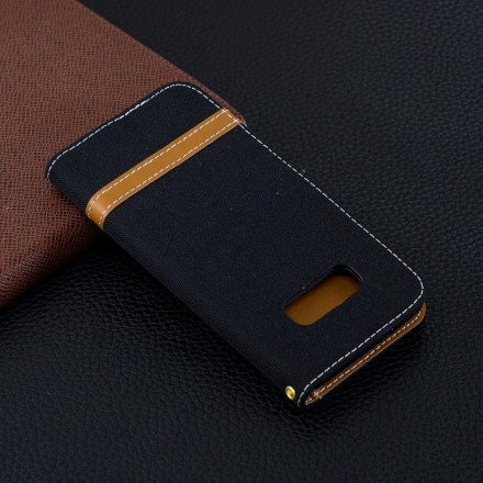 Housse Samsung Galaxy S10 Lite Tissu et Effet Cuir à Lanière Housse Samsung Galaxy S10 Lite Tissu et Effet Cuir à Lanière