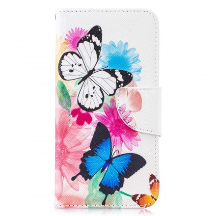 Housse Samsung Galaxy S10 Lite Papillons et Fleurs Peints Housse Samsung Galaxy S10 Lite Papillons et Fleurs Peints