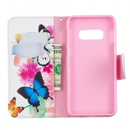 Housse Samsung Galaxy S10 Lite Papillons et Fleurs Peints Housse Samsung Galaxy S10 Lite Papillons et Fleurs Peints