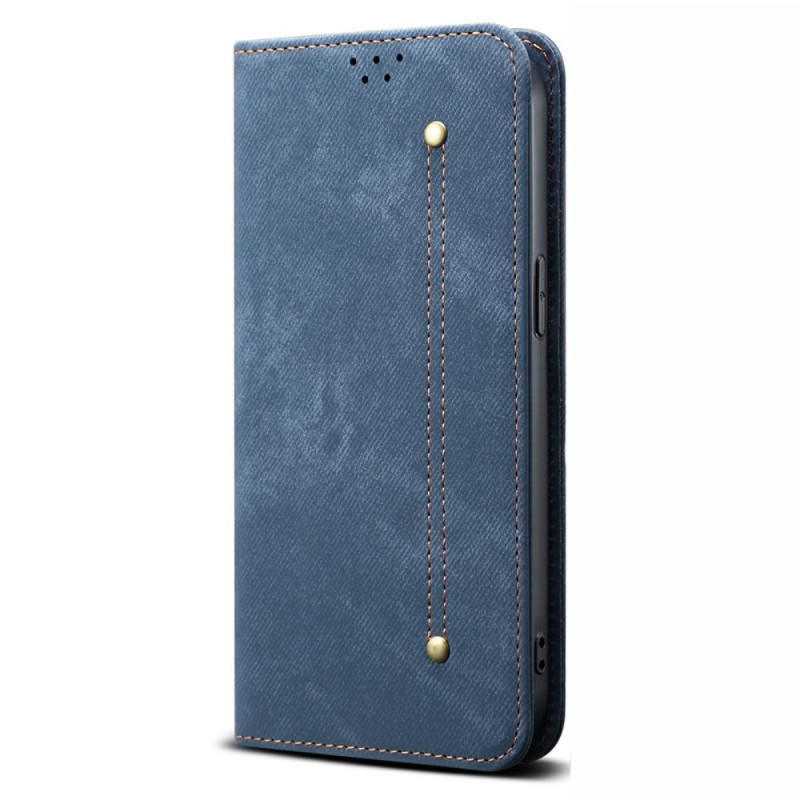 Flip Cover Motorola Edge 60 Stylus Tissu Jeans