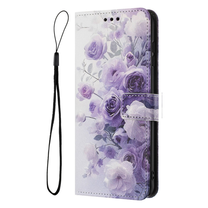 Housse Motorola Edge 60 Fusion Roses Violettes