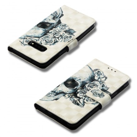 Housse Samsung Galaxy S10 Lite Tête de Mort Fleurie Housse Samsung Galaxy S10 Lite Tête de Mort Fleurie