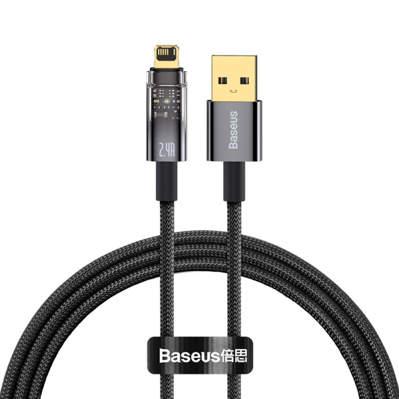 Câble USB vers iP avec Arrêt/Marche Automatique Explorer Series BASEUS - 1m