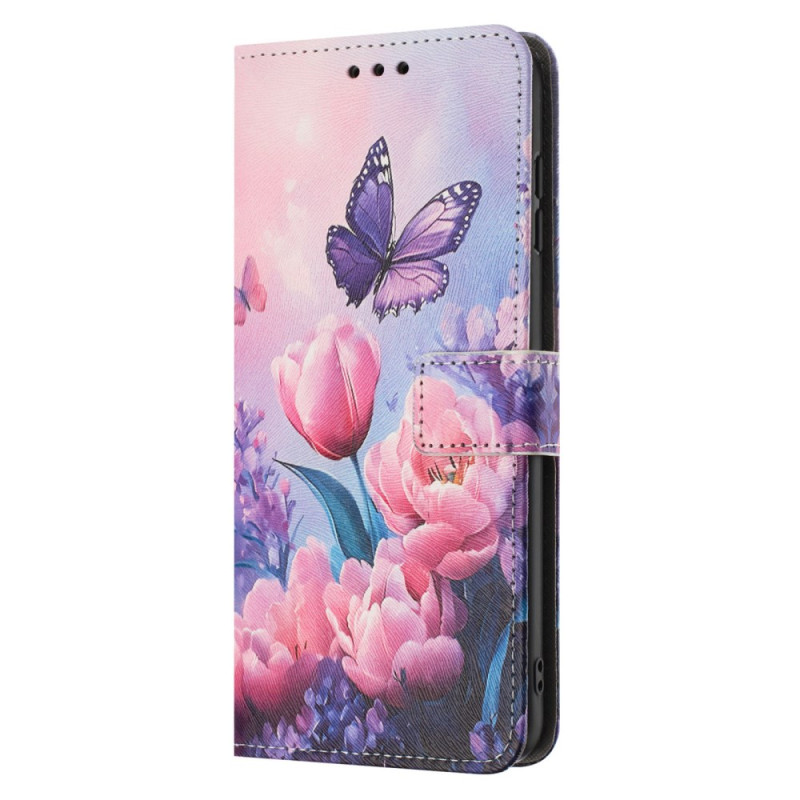 Housse Xiaomi Redmi A5 4G Papillons Et Fleurs Roses