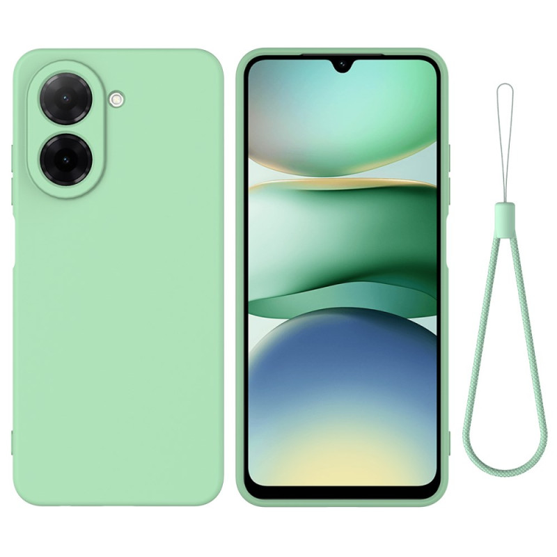 Coque Poco C71 Silicone Liquide à Lanière