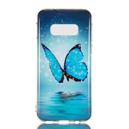 Coque Samsung Galaxy S10 Lite Papillon Bleu Fluorescente