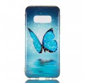 Coque Samsung Galaxy S10 Lite Papillon Bleu Fluorescente