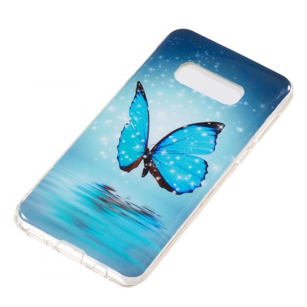 Coque Samsung Galaxy S10 Lite Papillon Bleu Fluorescente Coque Samsung Galaxy S10 Lite Papillon Bleu Fluorescente