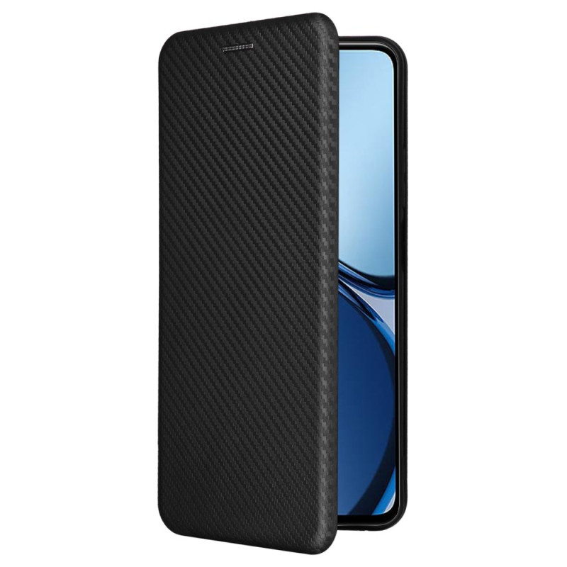 Flip Cover Realme Note 60 / 60X / C63 / C61 Fibre Carbone avec Anneau-Support