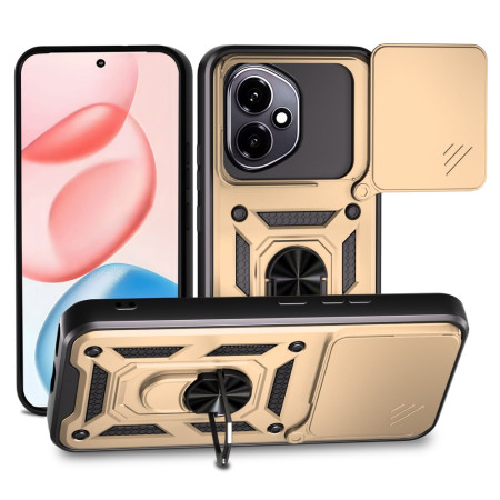 LYZXMY Coque Complète Pour Honor 400 Smart (6.77") - Housse TPU Noire + Verre Trempé 9H + Anneau Support Rotatif