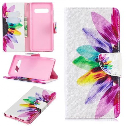 Housse Samsung Galaxy S10 Plus Fleur Aquarelle 