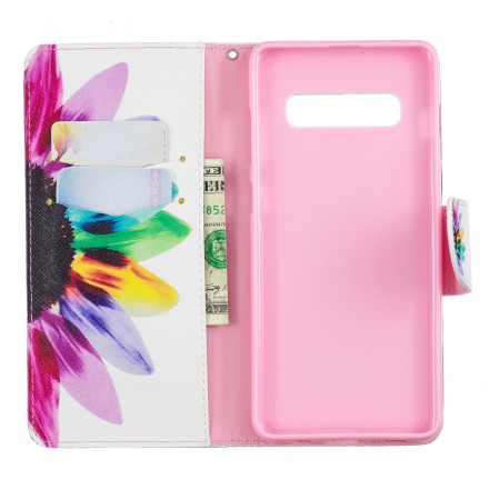 Housse Samsung Galaxy S10 Plus Fleur Aquarelle 