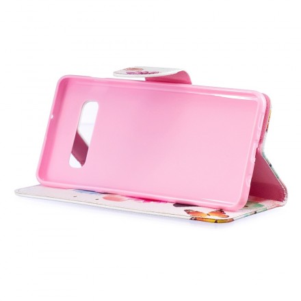 Housse Samsung Galaxy S10 Plus Papillons et Fleurs Peints Housse Samsung Galaxy S10 Plus Papillons et Fleurs Peints