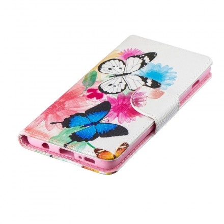 Housse Samsung Galaxy S10 Plus Papillons et Fleurs Peints Housse Samsung Galaxy S10 Plus Papillons et Fleurs Peints