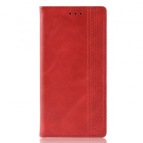 Flip Cover Samsung Galaxy S10 Plus Effet Cuir Vintage Stylisé