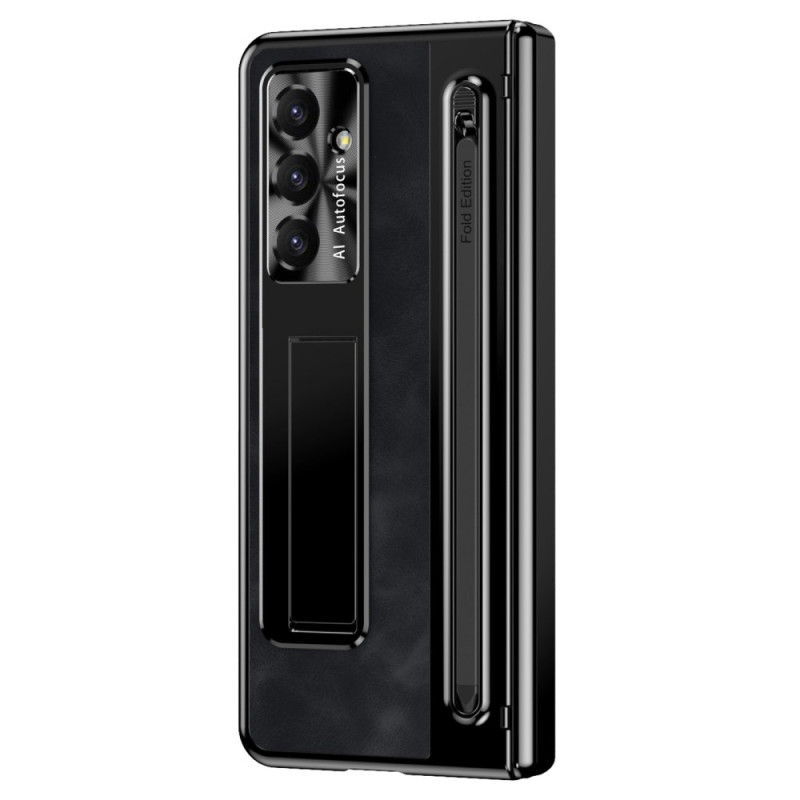 Coque Samsung Galaxy Z Fold 7 5G Effet Cuir Support et Porte-Stylet