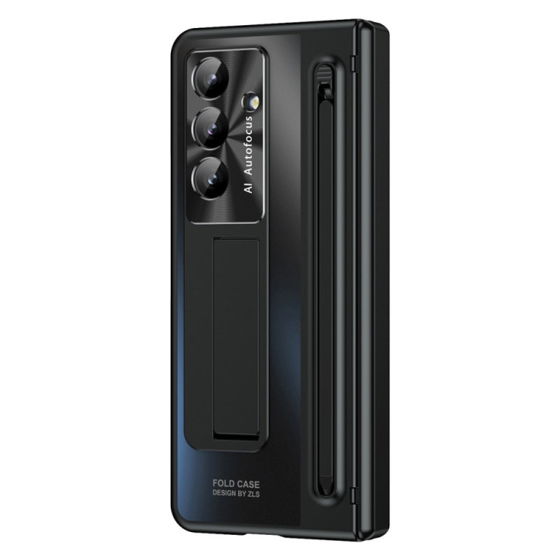 Coque Samsung Galaxy Z Fold 7 5G Effet Métal Support et Protection d'Écran