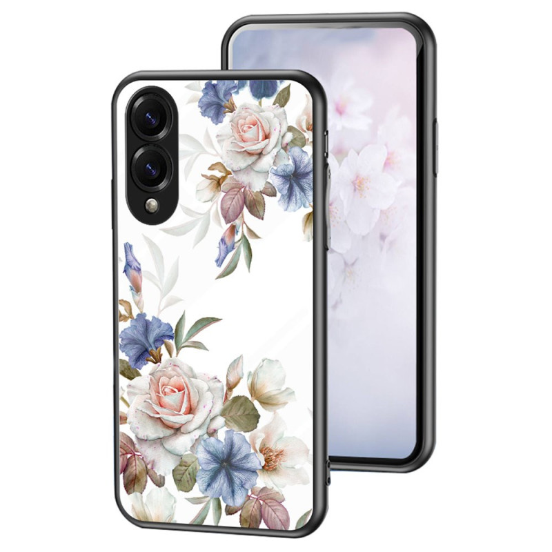 Coque Samsung Galaxy S25 Edge Verre Trempé Motif Floral