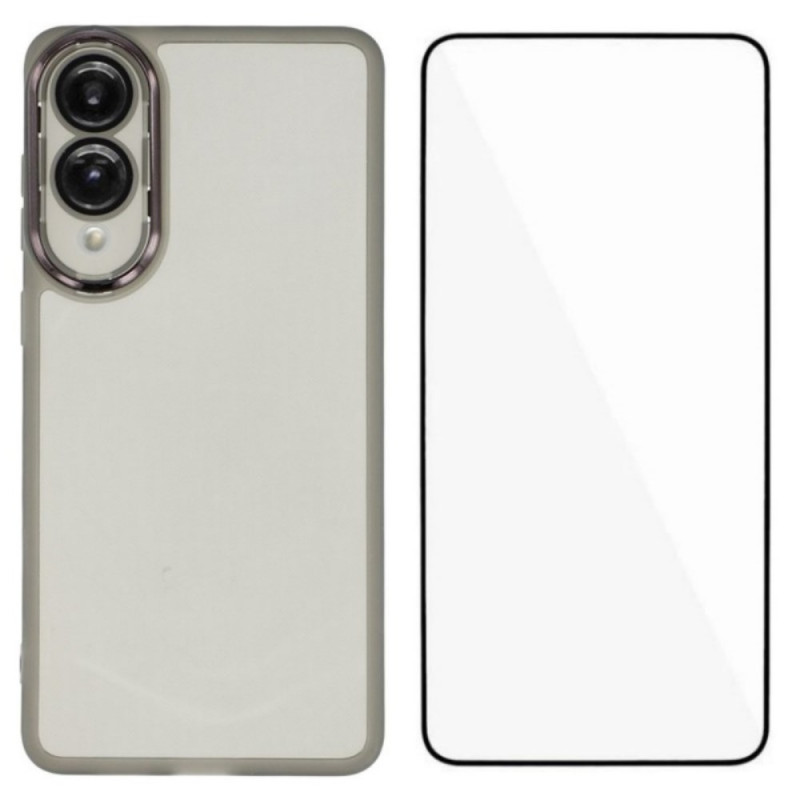 Coque Samsung Galaxy S25 Edge Teintée avec Protection d'Écran en Verre Trempé