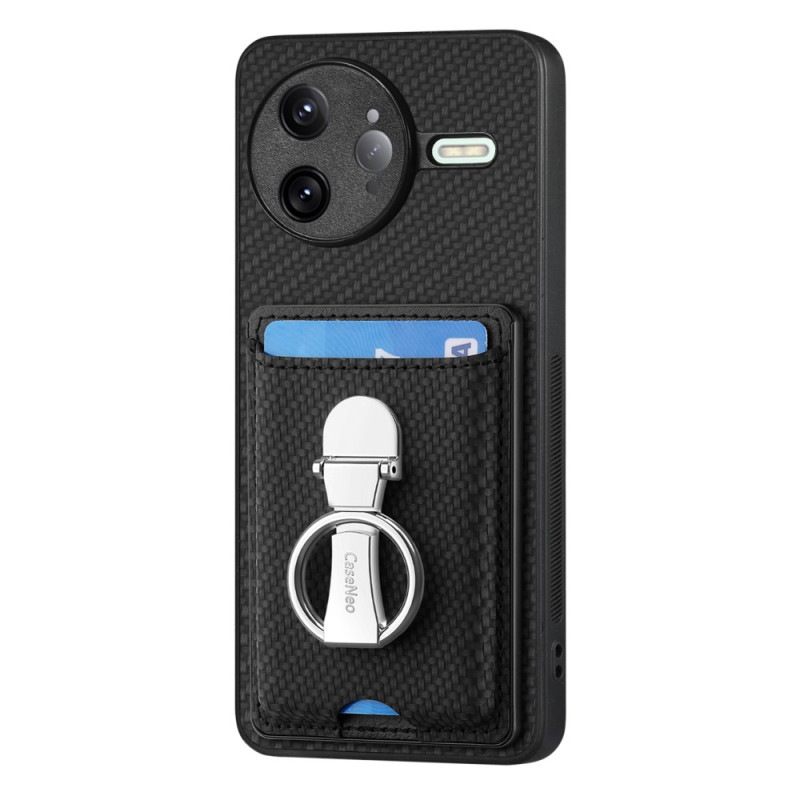 Coque Poco F7 Ultra 5G Fibre Carbone Support Métallique